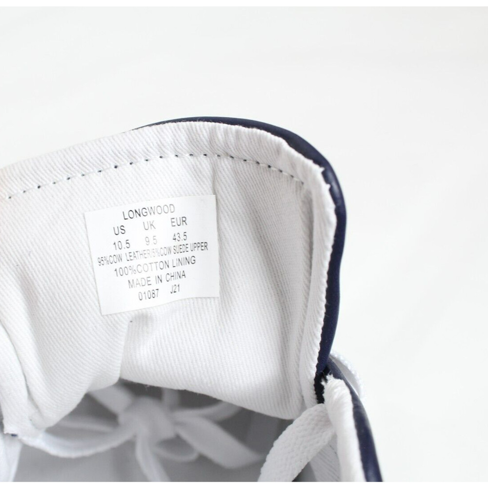 Polo Ralph Lauren Longwood Logo Spellout Blue Leather Men's Shoes Size 10.5 New - Picture 8 of 8